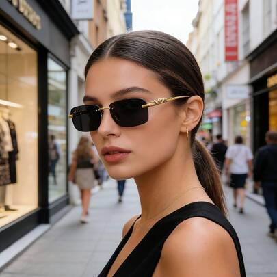 1pc Women's Fashion Elegant High-End Street Style Fashion Glasses