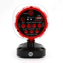 BOSSNEY Trompeta bocina para perifoneo publidifusion,Amplificador magnético para coche de 35 W de alta potencia con Bluetooth/USB/bucle de grabación. Sistema de megafonía para vehículos de emergencia y promoción de vendedores ambulantes. - Rojo y blanco - Ver 7