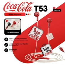 Coca Cola T36S 复古 TWS 无线蓝牙 5.4 半入耳式耳机，超长续航，超轻便携，带麦克风 - 均碼 - 查看 1