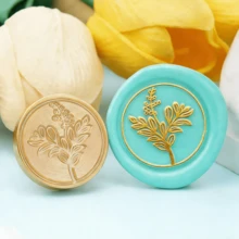BAOFALI 1 đầu con dấu sáp họa tiết hoa (không kèm cán) - Con dấu sáp hình lá - Con dấu sáp hình cây cỏ - Con dấu sáp hoa dại cho thiệp mời đám cưới - Con dấu sáp đóng gói quà tặng - Một cỡ - Xem 19