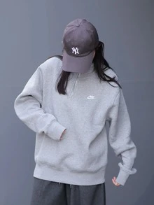 Áo nỉ nam Nike kiểu dáng mở phía trước, không có mũ, với logo thêu, thích hợp cho chạy bộ, tập luyện và thể dục. Màu xám. - Xám - Xem 8