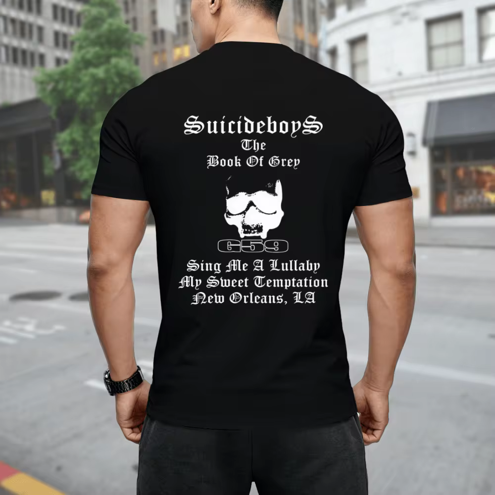 Suicideboy Short Sleeved Suicideboy G59 Pullover, Suicideboy Merch SuicidebuyFan Gift Pullover, Street Wear, Suitable For Both Men And Women, T-Shirt Top, Men's Wear - 黑色 - 查看 3