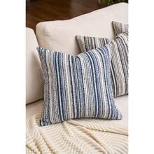 1 buc. Față de pernă pătrată cu textură bouclée decorativă de lux, potrivită pentru canapea, living, dormitor, casă la țară, poate fi folosită și ca și cadou, fără inserție de pernă - Albastru-Bej - Vizualizare 8