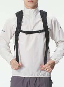 Nike 27L 標誌拉鍊開合百搭輕便雙肩包男款 - 黑色 - 查看 3