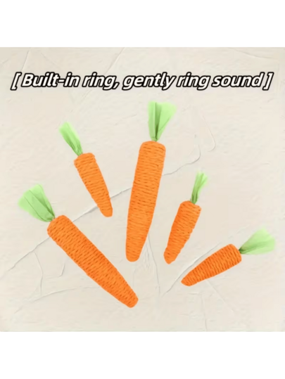 Easter Carrot Shaped Cat Toy, Made Of Durable Material, Suitable For Kittens And Adult Cats, Can Be Used As A Chew Toy Indoor And Outdoor, Enhances Feline Intelligence, Essential Pet Toy For Cat Owners, Brings Fun For Cats
