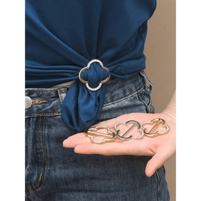 Juego de 3 piezas (3 dorados) de accesorios de moda para mujer: broches para cuello de camisa, hebillas para bufanda y hebillas para cinturón