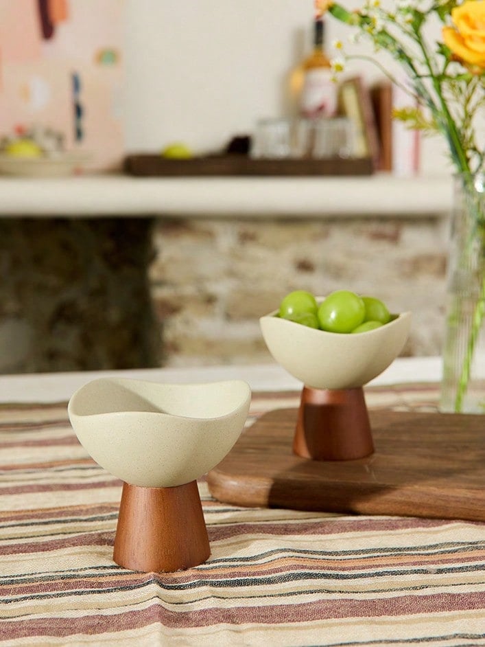 Cirelle 1pc/2pcs High-Quality Thick Ceramic Ice Cream Cup, Home Juice Milkshake Pudding Cup, Restaurant Creative Ice Cream Cup Fruit Cup, Suitable For Home And Restaurant - Stoneware - View 1