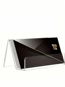 办公桌亚克力名片架，透明塑料桌面名片展示架，名片夹，名片架，亚克力名片展示架 - 彩色 - 查看 3