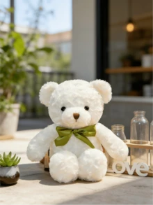 Rosa & braune Teddybär Plüsch Stofftier Puppe, Weiche lockige Fell Plüsch Puppe, Süße Plüsch Puppe Geschenk für Geburtstag, Weihnachten, Kindertag, Halloween, Erntedankfest, Ostern, Frühling/Sommer - Verschiedenfarbig - Übersicht 3