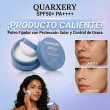 QUARXERY Base De Maquillaje Polvo Compacto Fijador Ligeros Controla Brillo y Suaviza Cutis Protector Solar Matte Corrector De Larga Duración A Prueba De Sudor A Prueba Agua Control De Aceite Con Almohadilla De Esponja - Translucent - Ver 1