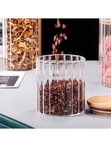 8pcs Food Storage Glass Jars With Bamboo Lids, Transparent, 6.5 X 8.5cm - Multicolor - View 4