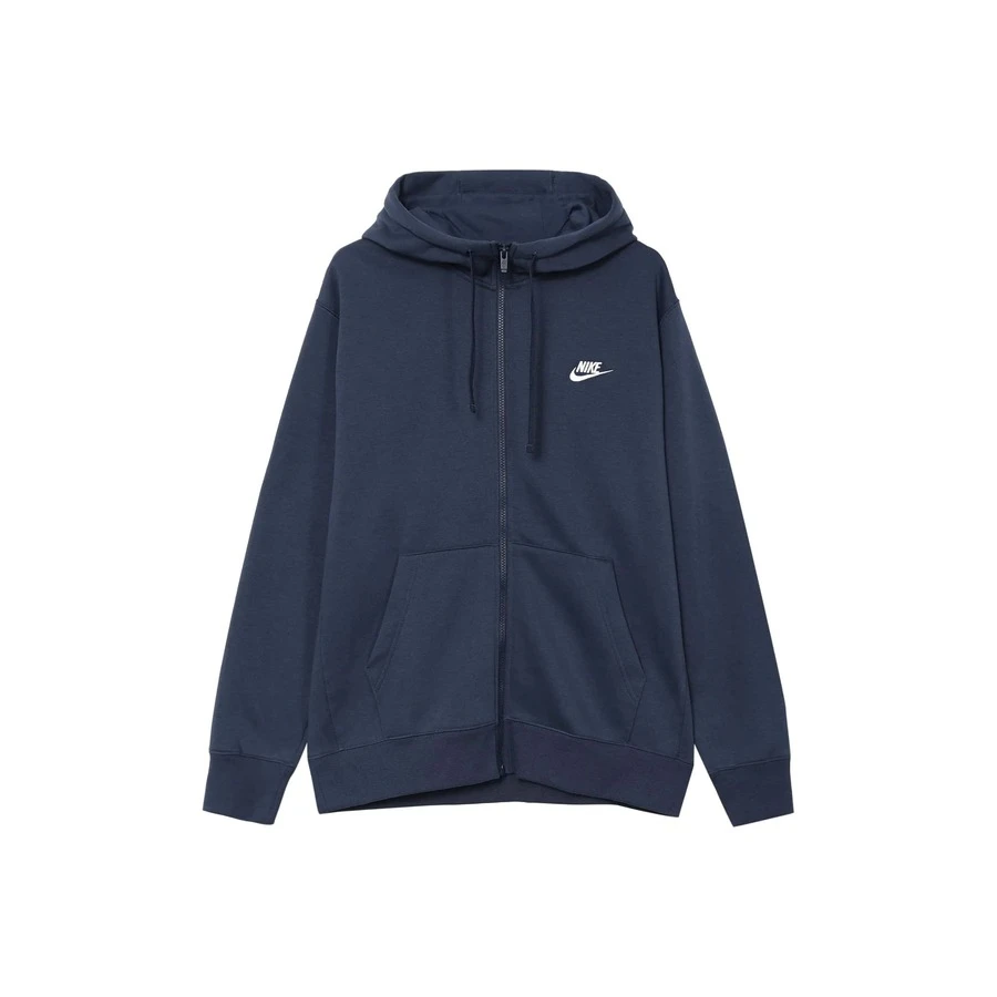 Nike SportswearClubFleece刺繡Logo純色連帽拉鍊外套衛衣男款 - 藍色 - 查看 1
