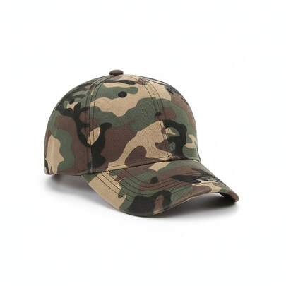 1 pieza Gorra de béisbol con estampado de camuflaje, gorra de protección solar para deportes al aire libre, artículo versátil unisex