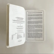 Biblia Rvr1960 Boda Simi Piel Blanco Y Plata Compacta Letra 8 Puntos - Libro único - Ver 5