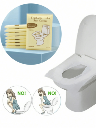 30 Piece Disposable Toilet Seat Cover, Thickened Waterproof Washable Travel Toilet Paper Cover, Suitable For Adults, Portable Toilet Seat Cover Accessories For Public Restrooms, Camping Airplanes,Toilet Seat Cover