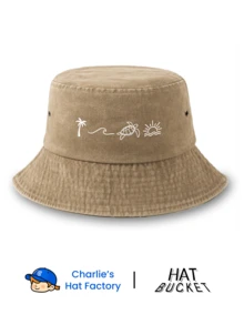 1 Mũ tai bèo cổ điển unisex đã qua xử lý - Họa tiết cây cọ nhiệt đới, sóng biển, rùa và mặt trời - Có sẵn các tông màu đất (đen, xanh navy, xám, kaki) và màu nổi bật (đỏ tía, vàng nghệ) - Chất liệu mềm mại, dễ gấp gọn, thích hợp cho kỳ nghỉ biển và du lịch đảo. - bãi biển - Xem 7