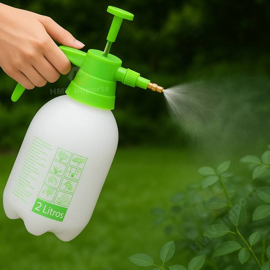 Pulverizador Borrifador Manual 2 Litros Compressão Prévia Multiuso - Verde - Visão 1