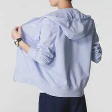 Nike Club 拉鍊開襟衫法式長袖連帽外套衛衣 男款 淺藍 - 淺藍 - 查看 5