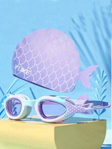 1pc/2pcsYouth Silicone Swim Goggles & Cap – Anti-Fog, Leakproof, Comfort-Fit For Boys And Girls, Ideal For Water Sports - Multicolor - View 1