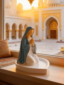 圣母玛利亚念珠架，念珠收纳架，天主教家居装饰，优雅圣母玛利亚祈祷念珠盒，宗教礼品，天主教礼品，适用于卧室、客厅、办公桌装饰，也可用于客厅、卧室、书房、婚礼、节日氛围、情人节、结婚礼物、最佳节日礼物、展示架装饰、生日礼物、毕业礼物 - 多色 - 查看 4