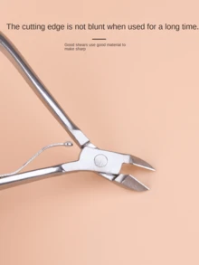1pc Stainless Steel Cuticle Nipper, Nail Salon Specialized Nail Clipper, Cuticle Remover Tool, Nail File Pliers, Ideal For Beginners - Multicolor - View 3