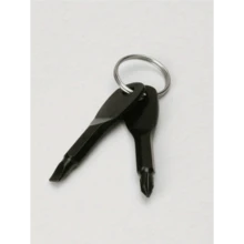 2 Portable Screwdriver And Slotted Screwdriver Keyring Set - Camping Accessories Versatile Mini Pocket Repair Tool Gadget Car Accessories Bag Charm School Cute Goth Y2k Christmas Gift Ideas Bag Lanyards With Id Holder Car Accessories Bag Charms - màu đen - Xem 4