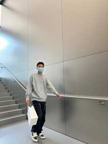 Nike Swoosh Breathable Crew Neck Pullover Long Sleeve Sweatshirt, Men's, Grey - Grey - View 7