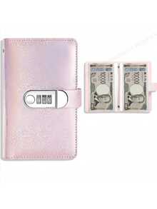 1pc New Shiny Cash Savings Passbook A6 Wallet, Can Hold Bills, Popular Budgeting Notebook - Multicolor - View 4