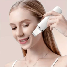 SOKANY Ultrasonic Facial Cleanser With Blackhead Removal Function, One-Touch Start, 3 Speed Settings, Compact And Portable. High-Frequency Vibration Deep Cleans Skin, 3D Head Fits Facial Contour, No Dead Angles. Unisex, Suitable For Blackhead Removal. - White - View 6