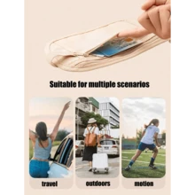 1pc Creative New Fashion Personalized Anti-Theft Concealed Travel Waist Bag, Slim Waterproof Sports Waist Pack Can Fit Phone, Keys, Cards, Coins, Earphones, Tissue, Passport And Other Items, Suitable For Daily Use, Sports, Running, Hiking, Cycling, Fitness, School And Home, Travel Essential, Holiday Travel Bag And Travel Accessory - Multicolor - View 4