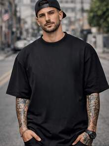 Premium Cotton Oversized Streetwear T-Shirt - The Joke - Black - View 2