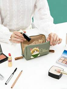 Custom Pet Makeup Bag With Name, Custom Pet Cosmetic Bag For Women, Multi-Functional Travel Makeup Pouch, Travel Makeup Bag - Multicolor - View 6