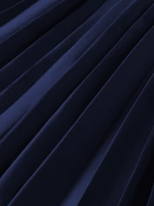 纯色优雅休闲褶皱连衣裙，适合婚礼、生日派对、约会、晚宴、情人节等夏季场合。 - 藏蓝色 - 查看 10