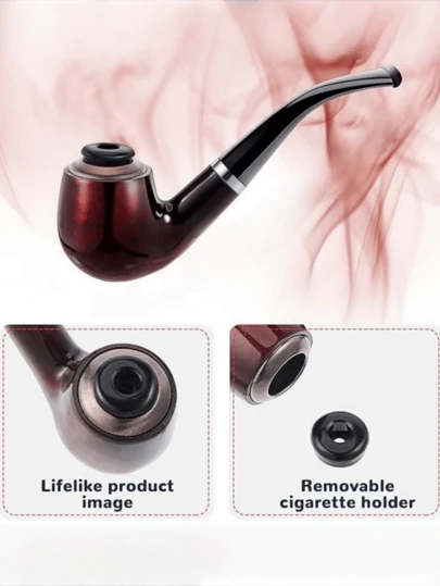1/2 Elegant Pipe, Smoking Accessories With Washable Micro Filter, Creative Father's Day Gift, Perfect Present For Men