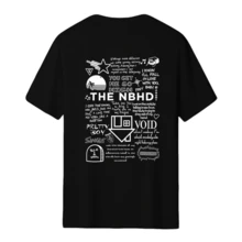 2026 Short Sleeved Summer Breathable T-Shirt The Neighborhood  Band Print Men's And Women's Hip Hop Men's Outdoor Hoodie Sweatshirt Short Sleeved Men's Wear - 黑色 - 查看 5
