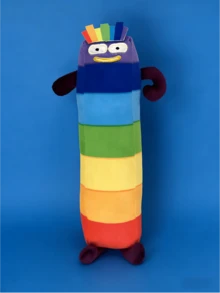 1-10数字积木毛绒玩具，柔软填充动物玩具，幼儿数字学习玩具，柔软填充玩具，儿童生日礼物，春夏款 - 彩色 - 查看 8