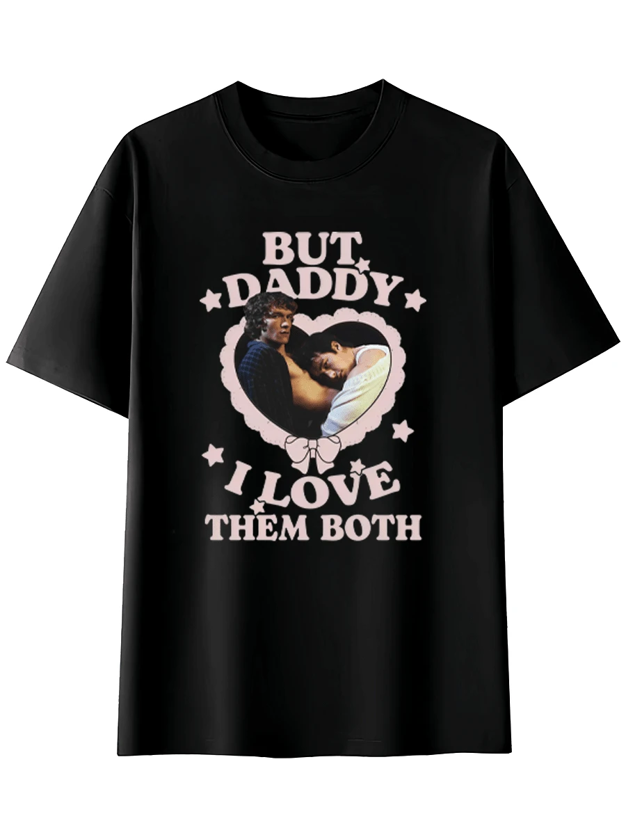 Heated Rivalry T-Shirt, I Love Hockey Boys, Shane Hollander, Ilya Rozanov,Comfortable, Fashionable, Retro, Suitable For Outdoor Wear, Casual And Sporty, Breathable Round-Neck Black T-Shirt - 黑色 - 查看 1