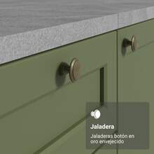 Alacena Gabinete Superior Cocina Madesa Vik 94cm BV - Blanco y Verde - Ver 7