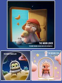 Bộ hộp bí ẩn POP MART CRYBABY Crying Moon, gồm 12 mẫu thông thường và 1 mẫu bí mật, tất cả đều lấy cảm hứng từ mặt trăng và không gian huyền ảo. Các mẫu bao gồm Ngôi sao nhảy múa, Trăng khuyết, Thỏ mặt trăng và Du khách vũ trụ. Mẫu bí mật là "Ngôi sao ước nguyện". Bộ sưu tập câu chuyện tinh tế này được thiết kế dành cho người hâm mộ CRYBABY, những người sưu tập hộp bí ẩn và những người yêu nghệ thuật, là món quà hoàn hảo cho sinh nhật và các ngày lễ. - Nhiều màu - Xem 11