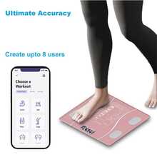 SOKANY Bluetooth APP Smart Body Fat Scale, Battery-Powered (2 AAA Batteries), With Temperature Display And High-Definition LCD Screen, Support Bluetooth APP Connection, Maximum Load-Bearing 396 Pounds, Essential For Fitness And Weight Loss - Multicolor - View 4