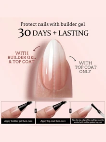 150片装矩形美甲贴纸，粉白渐变软胶美甲贴，肤色与白色渐变，可DIY美甲，简约百搭风格，15种尺寸，适合女性美甲用品 - 粉色 - 查看 7