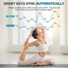 SOKANY Bluetooth APP Smart Body Fat Scale, Battery-Powered (2 AAA Batteries), With Temperature Display And High-Definition LCD Screen, Support Bluetooth APP Connection, Maximum Load-Bearing 396 Pounds, Essential For Fitness And Weight Loss - Multicolor - View 6