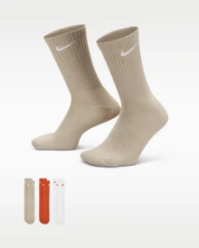 Nike 3 Pairs Valentine's Day Quick-Dry Mid-Calf Training Socks, Lightweight Everyday Wear SX7676-902 - Grey - View 9