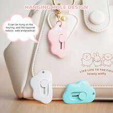 1 pieza Cuchillo/Cortador de cajas/Abridor de sobres/Cortador de sobres con forma de nube mini, Cortador de papel portátil con forma de nube y orificio para llavero - forma de nube - Ver 4