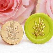 BAOFALI 1 đầu con dấu sáp họa tiết hoa (không kèm cán) - Con dấu sáp hình lá - Con dấu sáp hình cây cỏ - Con dấu sáp hoa dại cho thiệp mời đám cưới - Con dấu sáp đóng gói quà tặng - Một cỡ - Xem 14