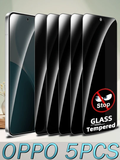 5片装手机隐私屏幕保护膜，全覆盖防偷窥钢化玻璃屏幕保护膜