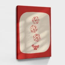 1pc Lucky You Lucky Me Poster, Inspirational And Motivational, Easter Decor Framed Wall Art, Wrapped Canvas Poster Vintage Prints, Lucky You - Modern, Graphic Design, Typography, Modern Style, Birthday Party Decor, Decorative Wall Art For Living Room Bedroom Office, Hanging Hardware Included - Wrapped Framed Canvas, Vertical - 有框畫布 - 查看 1