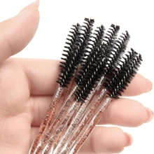 100/500pcs Disposable Black Eyelash Mascara Brush, Eyebrow Brush, Mini Makeup Brushes - Eyebrow Brush, Eyeshadow Brush, Spiral Brush - Black - View 11