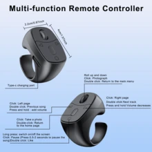 Wireless Remote Control Ring Suitable For Short Video On Mainstream Social Media Platforms, Compatible With IPhone/Android Phones, Can Be Used As Phone Camera, Hands-Free Scrolling Shooting, Comes With Charging Case, Can Be Used As Photo Controller, Selfie Tool, Slider Remote Control, Built-In 40mAh Battery - Multicolor - View 9
