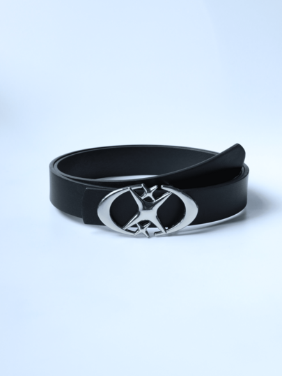 1件休闲复古星形装饰性感街头PU皮革腰带，男女通用时尚百搭配饰